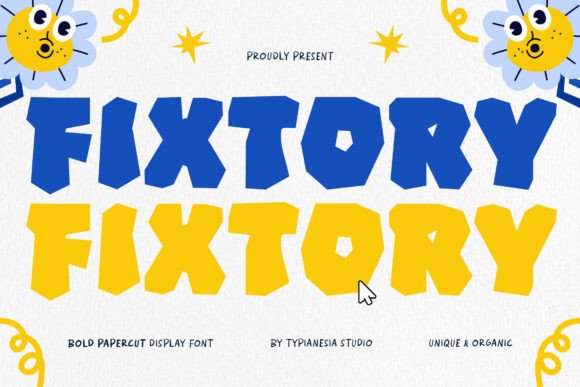 Fixtory: The Handmade Papercraft Font for Playful Brands