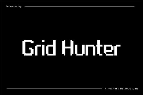 Grid Hunter Pixel: The Typeface for Digital Conquest