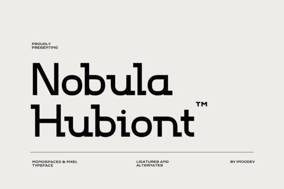 Nobula Hubiont: The Monospaced Font Bridging Code and Cosmos