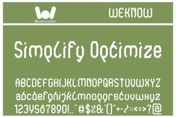 Simplify Optimize: The Futuristic Display Font for Bold Projects
